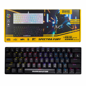 TECLADO USB GAMER MECANICO SPECTRA FURY BLACK K-MEX KBL88 RGB
