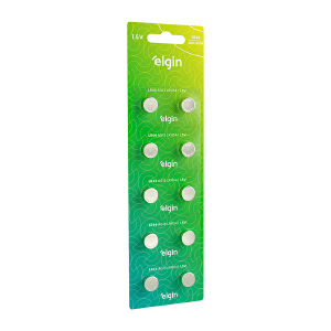 BATERIA 1,5V LR44 ELGIN BLISTER C/10UN