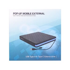 MINI GRAVADOR EXTERNO SLIM CD/DVD USB 3.0+TIPO-C DEX DG-320C
