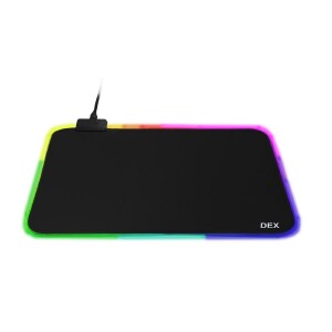 MOUSE PAD GAMER C/LED RGB 25X35 CM ( 7 CORES / 14 MODO CORES ) DEX RY-2535