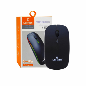 MOUSE SEM FIO 2.4GHZ + BT 5.2 / RECARREGÁVEL / 1600 DPI / LEHMOX LEY-181 PRETO