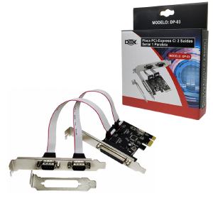 PLACA PCI-E 2 SERIAL E 1 PARALELO DEX DP-03