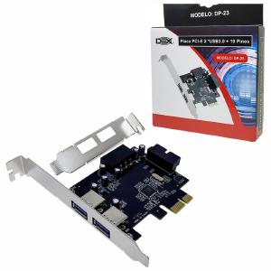 PLACA PCI-E USB 3.0 2 PORTAS + 1 PORTA 19PIN 3.0 INTERNO DEX DP-23