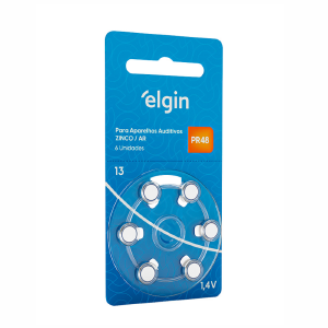 BATERIA ZINCO-AR 1,4V PR48/13 AP. AUDITIVO ELGIN BLISTER C/6UN