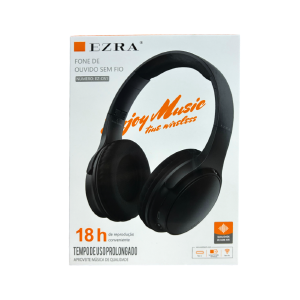 FONE HEADFONE C/ BLUETOOTH 5.4 EZRA EZ-O51 PRETO