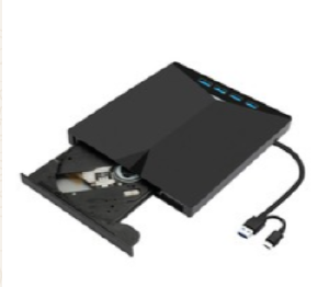 MINI GRAVADOR EXTERNO CD/DVD 7X1 USB/TIPOC 3.0 / LEITOR SD/MICRO SD - DVD-RW-MU F3