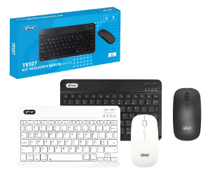KIT TECLADO E MOUSE S/ FIO KNUP KP-TE127 BRANCO