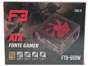 FONTE ATX 550W  80 PLUS BRONZE BIVOLT AUTOMATICA / FT8-550 F3