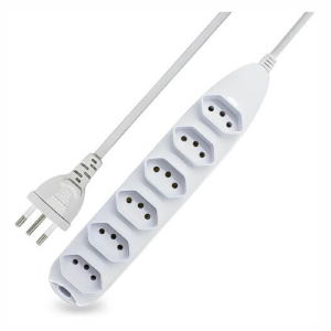 FILTRO DE LINHA EXTENSÃO RÉGUA 6 TOMADAS KNUP SL7006 3 METROS