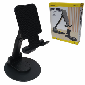 SUPORTE PARA CELULAR DE MESA ROTAÇÃO 360 B-MAX BMG-59 PRETO