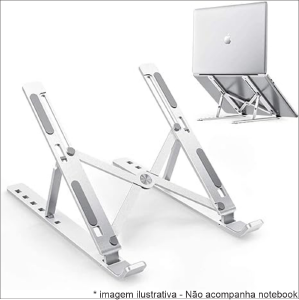 SUPORTE PARA NOTEBOOK ALUMINIO AJUSTAVEL B-MAX BMG-39 PRATA