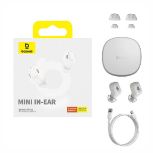 FONE DE OUVIDO C/ BLUETOOTH BASEUS BOWIE WM01 BRANCO  X